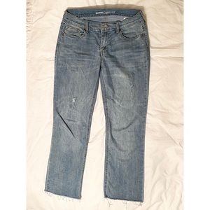 Cropped Light Wash Flare Jeans